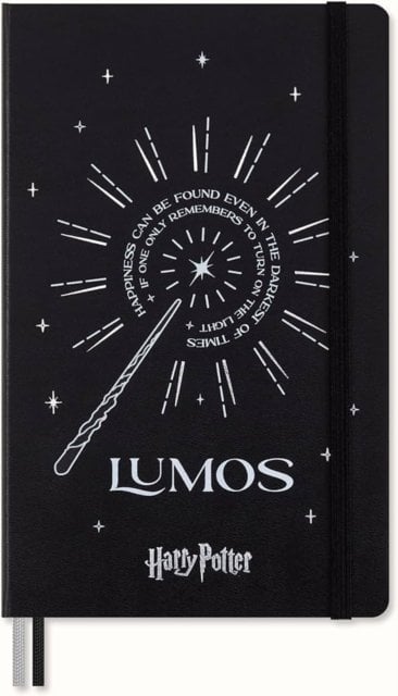 Moleskine Ltd. Ed. Harry Potter Undated 12-Month Daily Large Hardcover Notebook: Lumos Black