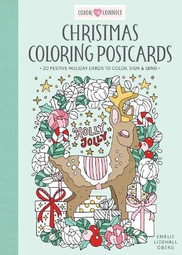 Christmas Coloring Postcards: 20 Festive Holiday Cards to Color