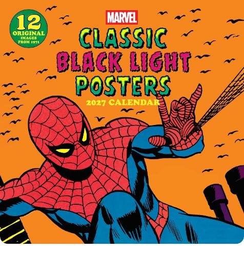 Marvel Classic Black Light Posters 2027 Wall Calendar: 12 Original Images from 1971