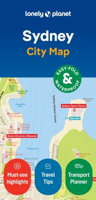 Lonely Planet Sydney City Map: Durable