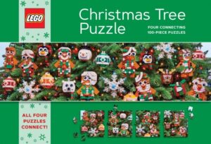 LEGO Christmas Tree Puzzle: Four Connecting 100-Piece Puzzles