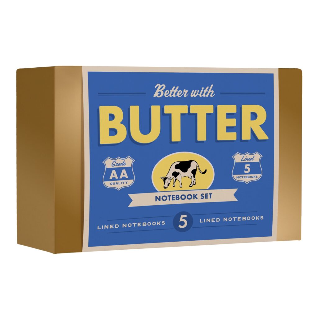 Better with Butter Notebook Set: 5 Lined Notebooks