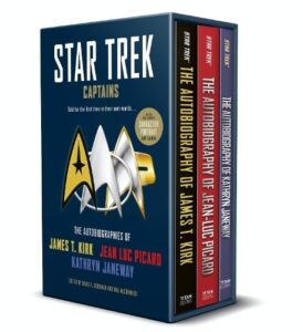 Star Trek Captains - The Autobiographies: Boxed set with slipcase and character portrait art of Kirk