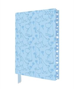 Moomin and Flowers 2027 Artisan Art Vegan Leather Diary Planner - Page to View with Notes