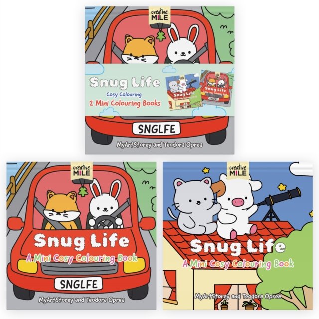 2 Pack Mini Colouring Book Snug Life Cosy Colouring Book