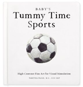 Baby's Tummy Time Sports: High-Contrast Fine Art for Visual Stimulation
