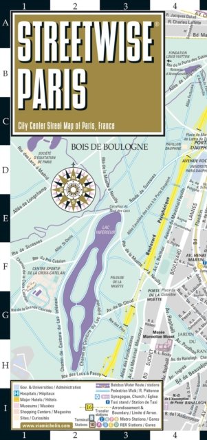 Streetwise Paris Map - Laminated City Center Street Map of Paris