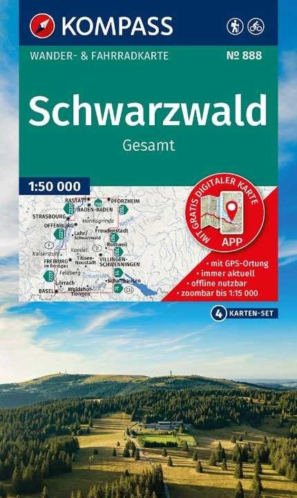 Schwarzwald Walking and Cycling Map: 1:50